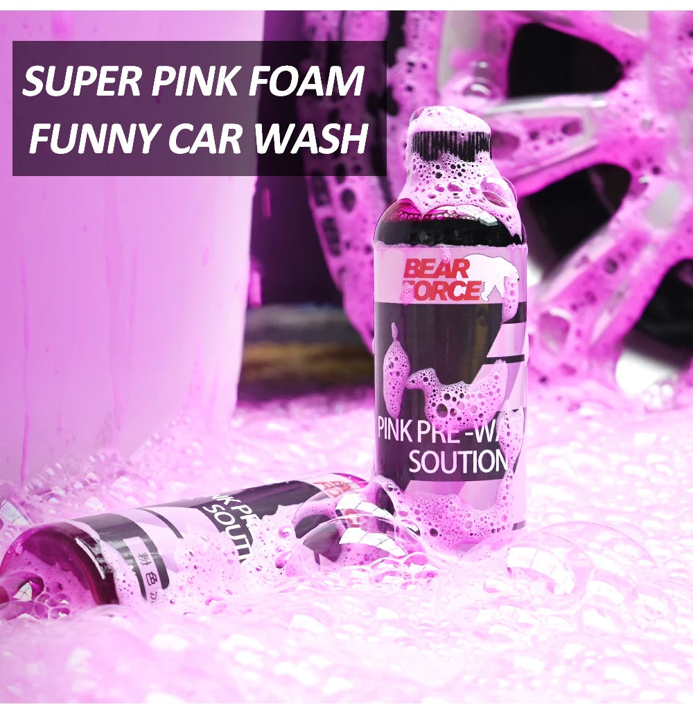 Pink Foaming Car Wash Soap Auto Wash Shampoo Active Foam Cleaner for For Snow Foam Lance / Foam Cannon / Foam Gun or Bucket Wash