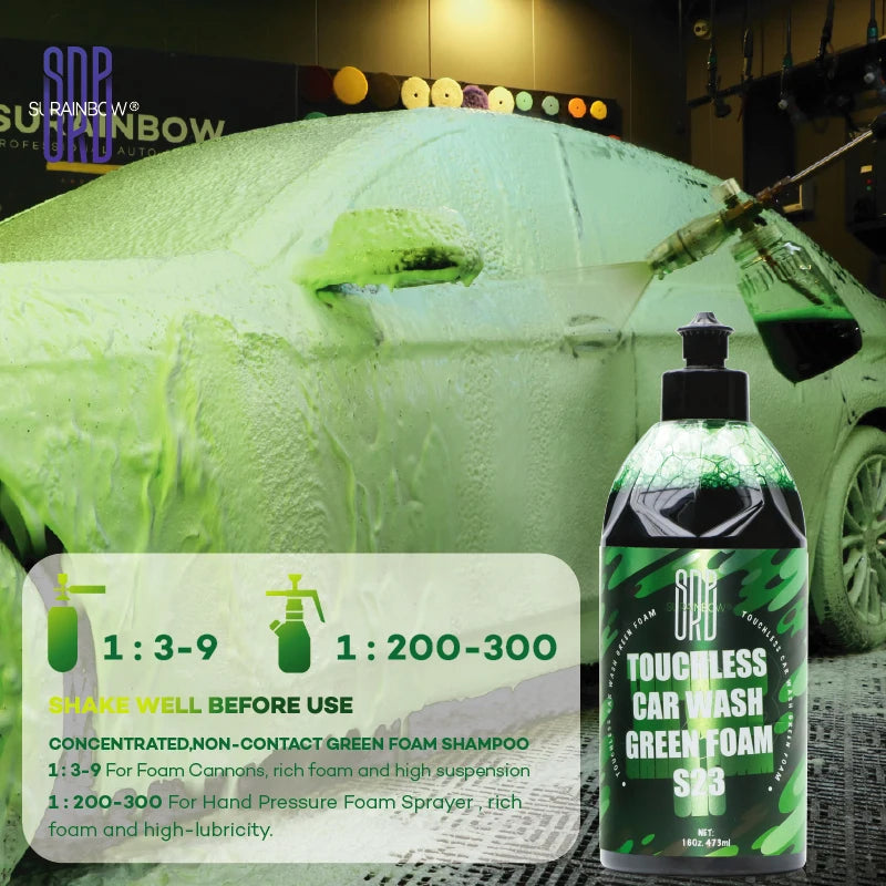 Green Foaming Car Wash Soap (Works with Foam Cannons and Guns or Bucket Washes) Safe for Cars, Trucks, Motorcycles, RVs & More.