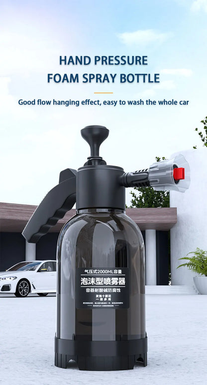 SEAMETAL Car Wash Foam Sprayer 2L Hand Pump Pneumatic Foam Cannon Snow Foam Car Wash Spray Bottle for Car Home Cleaning Tools