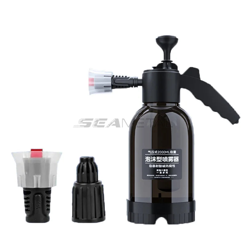 SEAMETAL Car Wash Foam Sprayer 2L Hand Pump Pneumatic Foam Cannon Snow Foam Car Wash Spray Bottle for Car Home Cleaning Tools