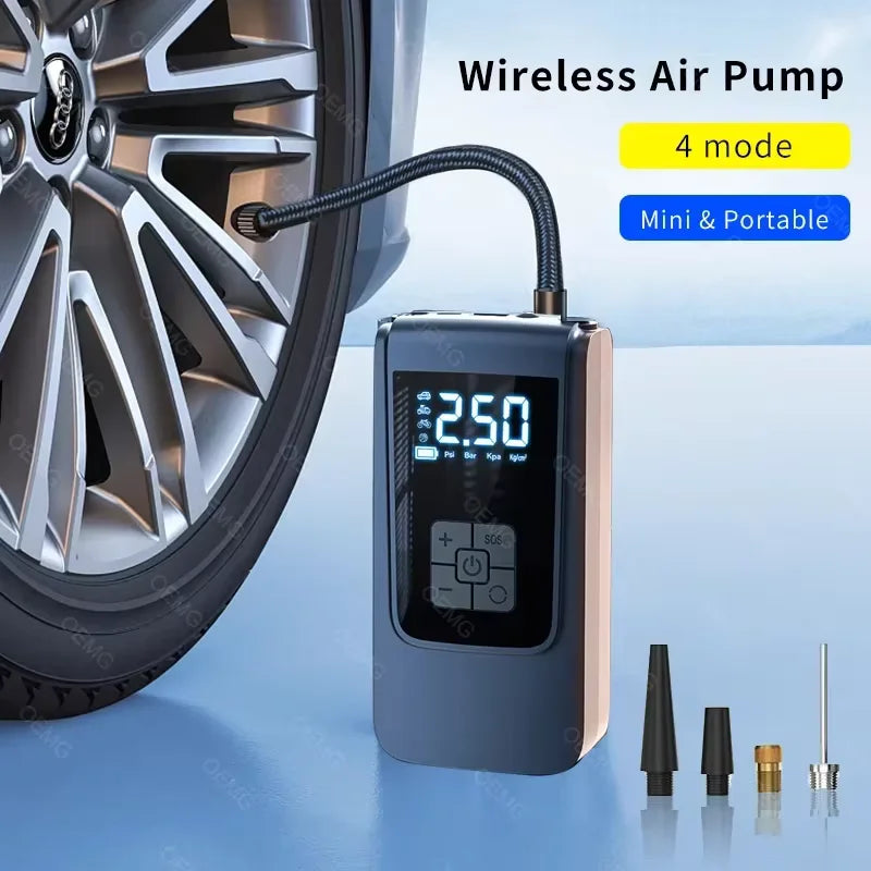 Wireless Car Air Pump Portable Air Compressor