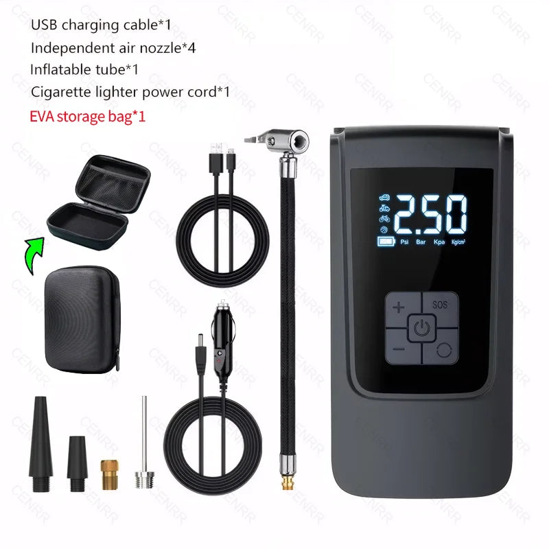 Wireless Car Air Pump Portable Air Compressor