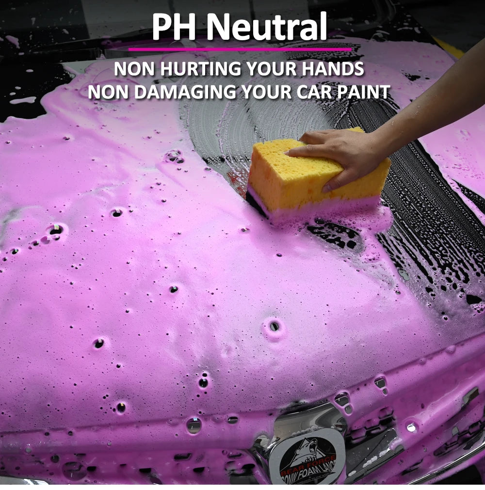 Pink Foaming Car Wash Soap Auto Wash Shampoo Active Foam Cleaner for For Snow Foam Lance / Foam Cannon / Foam Gun or Bucket Wash