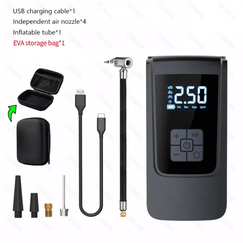 Wireless Car Air Pump Portable Air Compressor