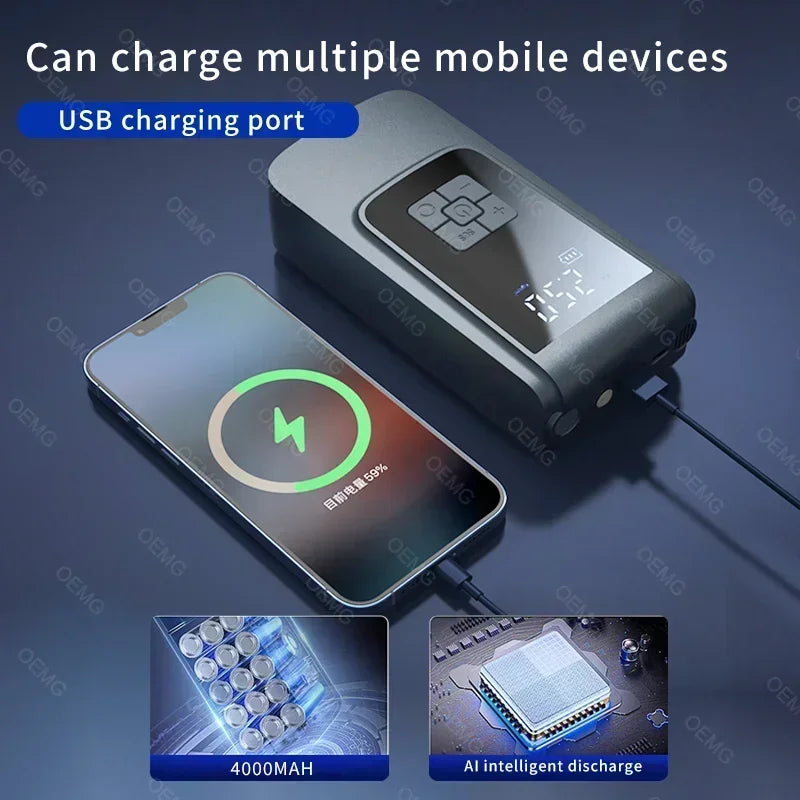 Wireless Car Air Pump Portable Air Compressor