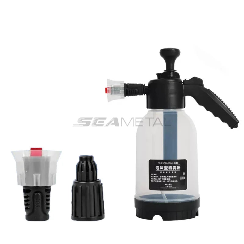 SEAMETAL Car Wash Foam Sprayer 2L Hand Pump Pneumatic Foam Cannon Snow Foam Car Wash Spray Bottle for Car Home Cleaning Tools