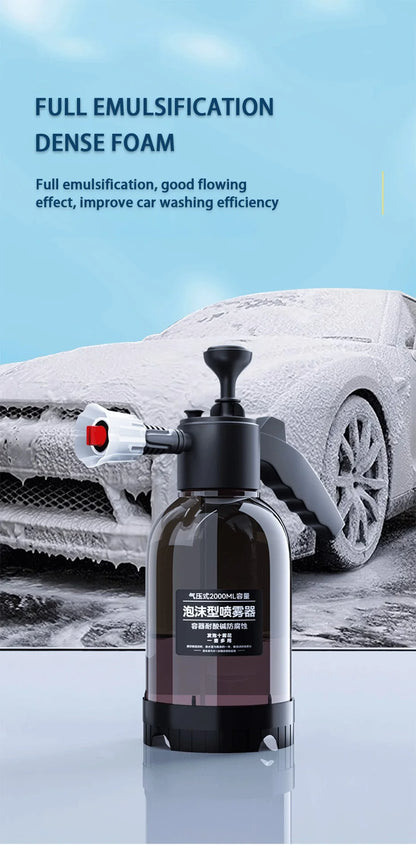 SEAMETAL Car Wash Foam Sprayer 2L Hand Pump Pneumatic Foam Cannon Snow Foam Car Wash Spray Bottle for Car Home Cleaning Tools
