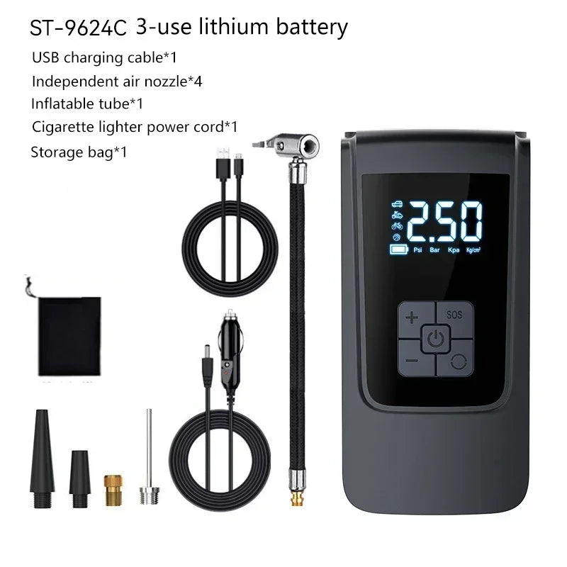 Wireless Car Air Pump Portable Air Compressor